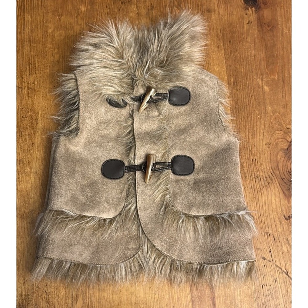 Jessica Simpson‎ Toddler Girls Faux Fur Vest Size 18 Months